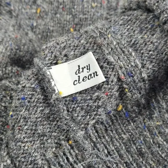 VTG Pendleton Country Traditions Sweater Gray Cable Knit Mens XL Fisherman Wool - Picture 6 of 8